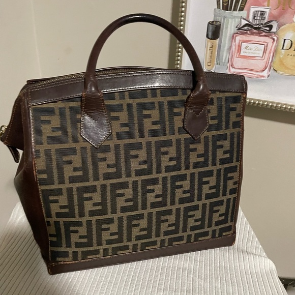 Vintage Fendi zucca canvas satchel with coa - Picture 6 of 16